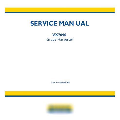 New Holland VX7090 grape harvester pdf service manual 