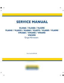 New Holland VL5060, VL5080, VL5090, VL6040, VL6050, VL6060, VL6070, VL6080, VL6090, VM3080, VM3090, VM4090, VN2090 grape harvest