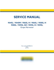 New Holland 9040L, 9040M, 9060L H, 9060L, 9080L H, 9080L, 9090L GE, 9090L H, 9090L vendangeur manuel d'entretien pdf