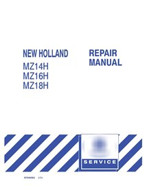 Manual de serviço pdf do trator New Holland MZ14H, MZ16H, MZ18H