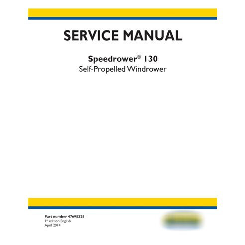 Segadora hileradora autopropulsada New Holland Speedrower 130 (2) manual de servicio pdf