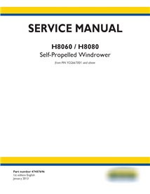 New Holland H8060, H8080 hileradora autopropulsada manual de servicio pdf