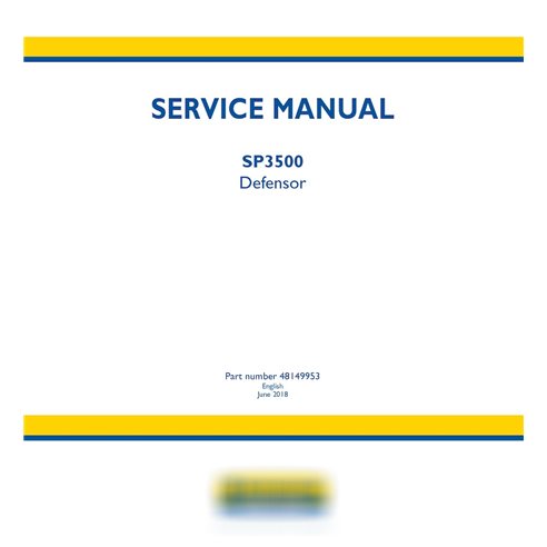Manual de serviço em pdf do defensor New Holland SP3500