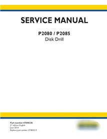 Manual de serviço em pdf da broca de disco New Holland SP3500