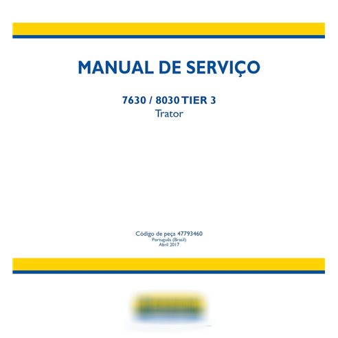 New Holland 7630, 8030 tractors pdf service manual PT