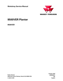Massey Ferguson 9500VER planter pdf workshop service manual - Massey Ferguson manuals - MF-4283624M1