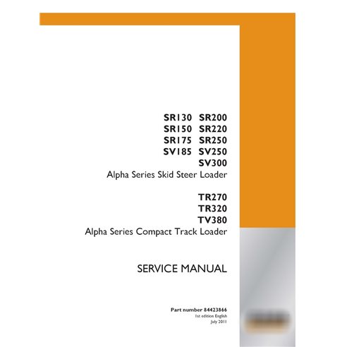 Case SR130-SR250, SV185-SV300, TR270-TR320, TV380 minicarregadeira pdf manual de serviço