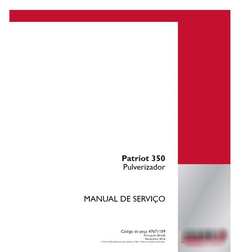 Case IH Patriot 350 pulverizador pdf manual de servicio PT