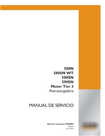 Case IH 580N, 580SN, 590SN Tier 3 retroexcavadora pdf manual de servicio ES