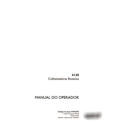 Case IH 4130 moissonneuse-batteuse pdf manuel d'utilisation PT
