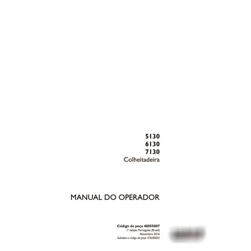 Case IH 5130, 6130, 7130 moissonneuse-batteuse pdf manuel d'utilisation PT