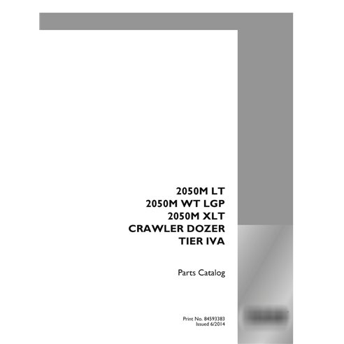 Case 2050M LT, 2050M WT LGP, 2050M XLT TIER IVA bulldozer sur chenilles pdf catalogue de pièces