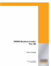 Catálogo de peças em pdf da retroescavadeira Case 580SN Tier 4B