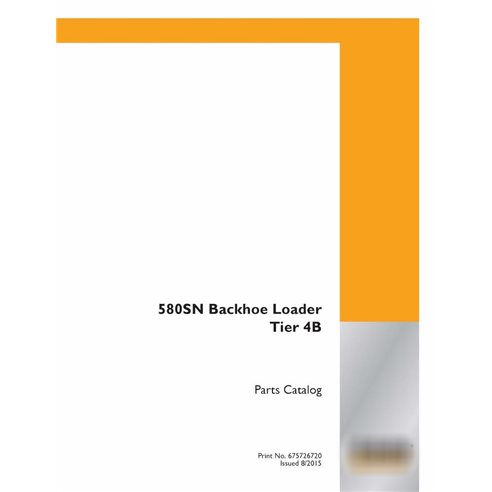 Catalogue de pièces de tractopelle Case 580SN Tier 4B pdf