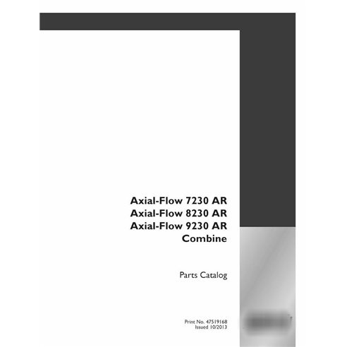 Case Axial-Flow 7230 AR, 8230 AR, 9230 AR combine pdf parts catalog 