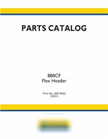 New Holland 880CF cabeçalho pdf catálogo de peças