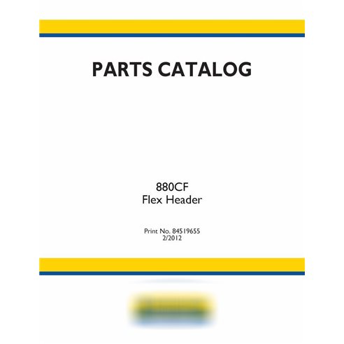 New Holland 880CF header pdf catalogo de repuestos