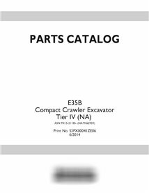 Case E35B Tier IV crawler excavator pdf parts catalog 