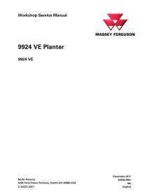 Massey Ferguson 9924 VE planteur manuel d'entretien pdf - Massey-Ferguson manuels - MF-4283618M1
