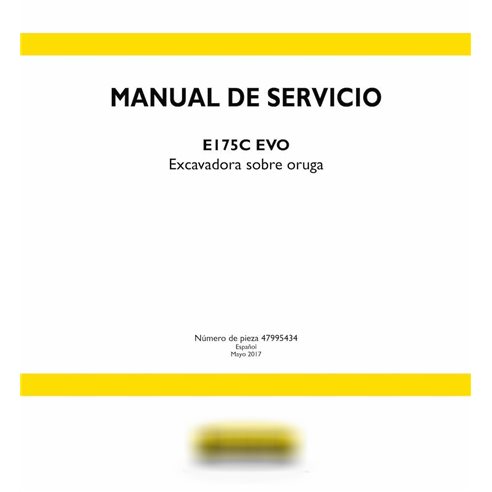 New Holland E175C crawler excavator pdf service manual ES