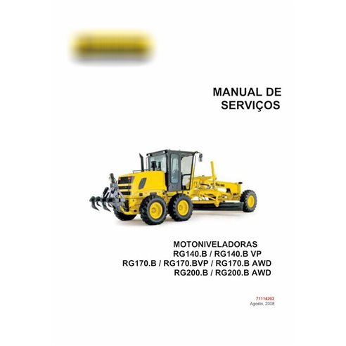 New Holland RG140.B, GR.170B, RG200.B motoniveladora pdf manual de servicio PT