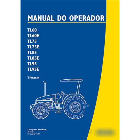 New Holland TL60, TL60E, TL75, TL75E, TL85, TL85E, TL95, TL95E manual del operador del tractor pdf PT
