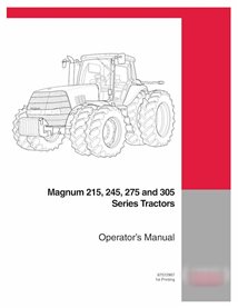 Case IH Magnum 215, 245, 275, 305 tracteur manuel d'utilisation pdf