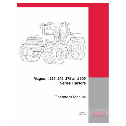 Case IH Magnum 215, 245, 275, 305 trator pdf manual do operador
