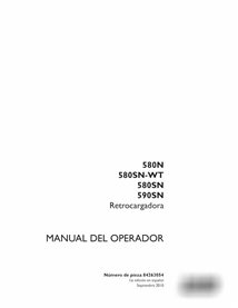Case 580N, 580SN, 590SN backhoe loader pdf operator's manual ES
