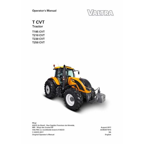 Manuel de l'opérateur PDF du tracteur Valtra T195, T210, T230, T250 CVT - Valtra manuels - VALTRA-ACW2071910