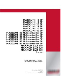 Case IH MAXXUM 110, 115, 120, 125, 130, 140 EP Multicontroller CVX tractor pdf service manual 