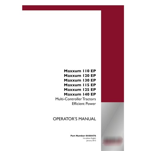 Case IH Maxxum 110EP, 120EP, 130EP, 115EP, 125EP, 140EP trator pdf manual do operador