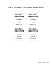 Case IH 5088, 6088, 7088 combine pdf service manual 