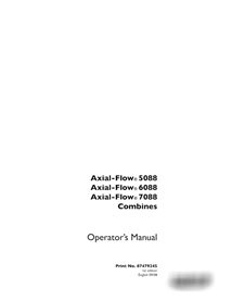 Case IH 5088, 6088, 7088 moissonneuse-batteuse pdf manuel d'utilisation