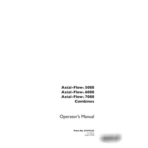 case ih 5088, 6088, 7088 combinar pdf manual del operador