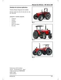 Massey Ferguson 250X, 250XE, 255, 265, 275, 283, 290, 291, 292, 297, 298, 299 manual de oficina em pdf para trator - Massey F...