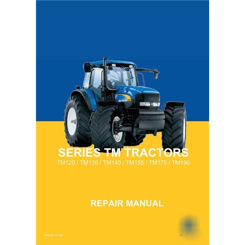 New Holland TM120, TM130, TM140, TM155, TM175, TM190 tractor manual de reparación pdf