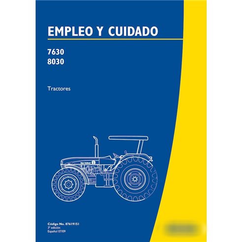 New Holland 7630, trator 8030 pdf manual do operador ES