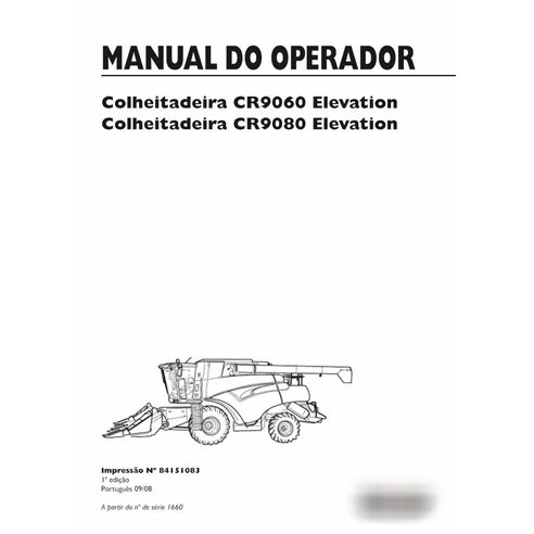 Manual do operador New Holland CR9060, CR9080 pdf PT