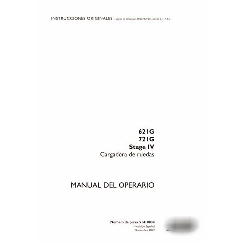 Case 621G, 721G Stage 4 loader pdf operator's manual ES
