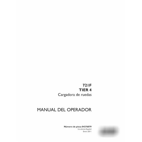 Case 721F Tier 4 loader pdf manuel d'utilisation ES