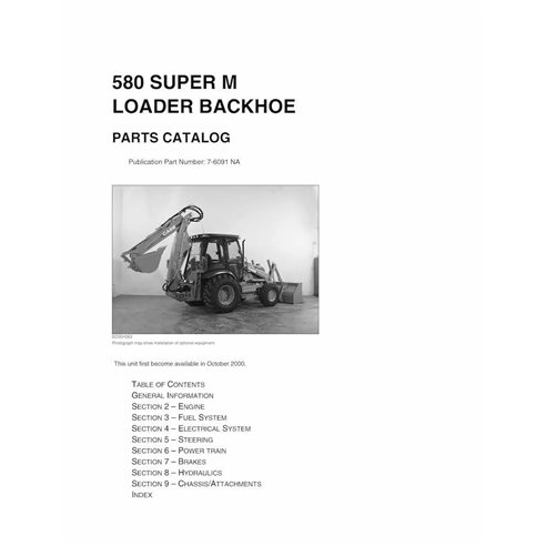 Case 580SM backhoe loader pdf parts catalog 