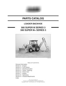 Case 580SM, 580SM+ SÉRIE 3 retroescavadeira pdf catálogo de peças
