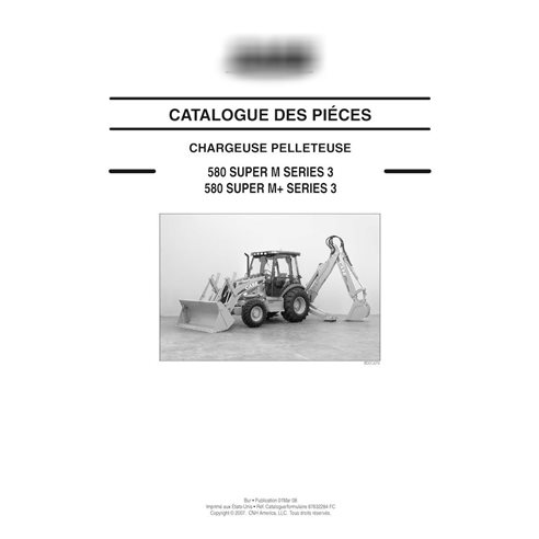 Case 580SM, 580SM+ SERIE 3 retroexcavadora pdf catalogo de repuestos FR
