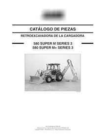 Retroexcavadora Case 580SM, 580SM+ SERIE 3 pdf catalogo de repuestos ES