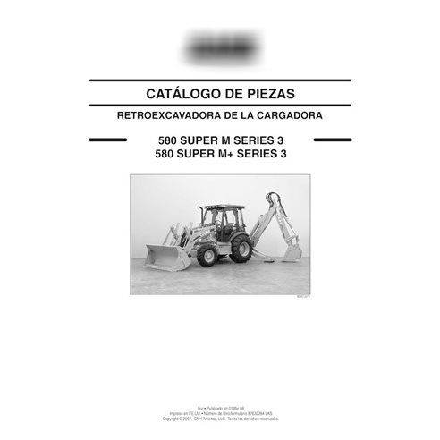 Case 580SM, 580SM+ SERIES 3 tractopelle pdf catalogue de pièces ES