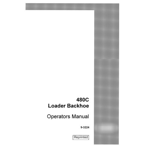 Manuel d'utilisation de la chargeuse-pelleteuse Case 480C pdf