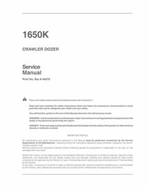 Case 1650K bulldozer sur chenilles manuel d'entretien pdf.