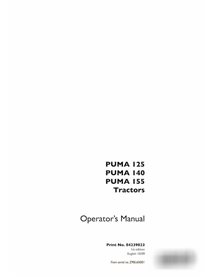 Case IH Puma 125, 140, 155 tractor pdf manual del operador
