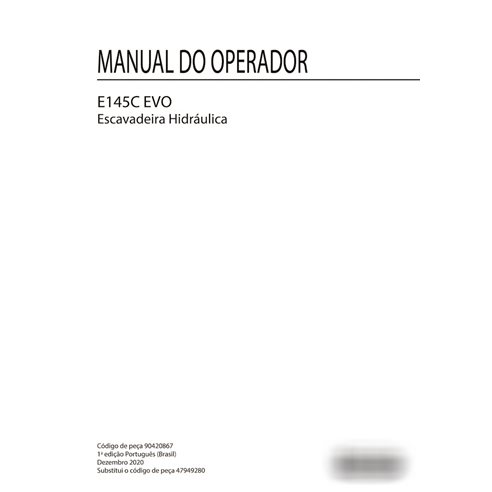 New Holland E145C EVO excavator pdf operator's manual PT